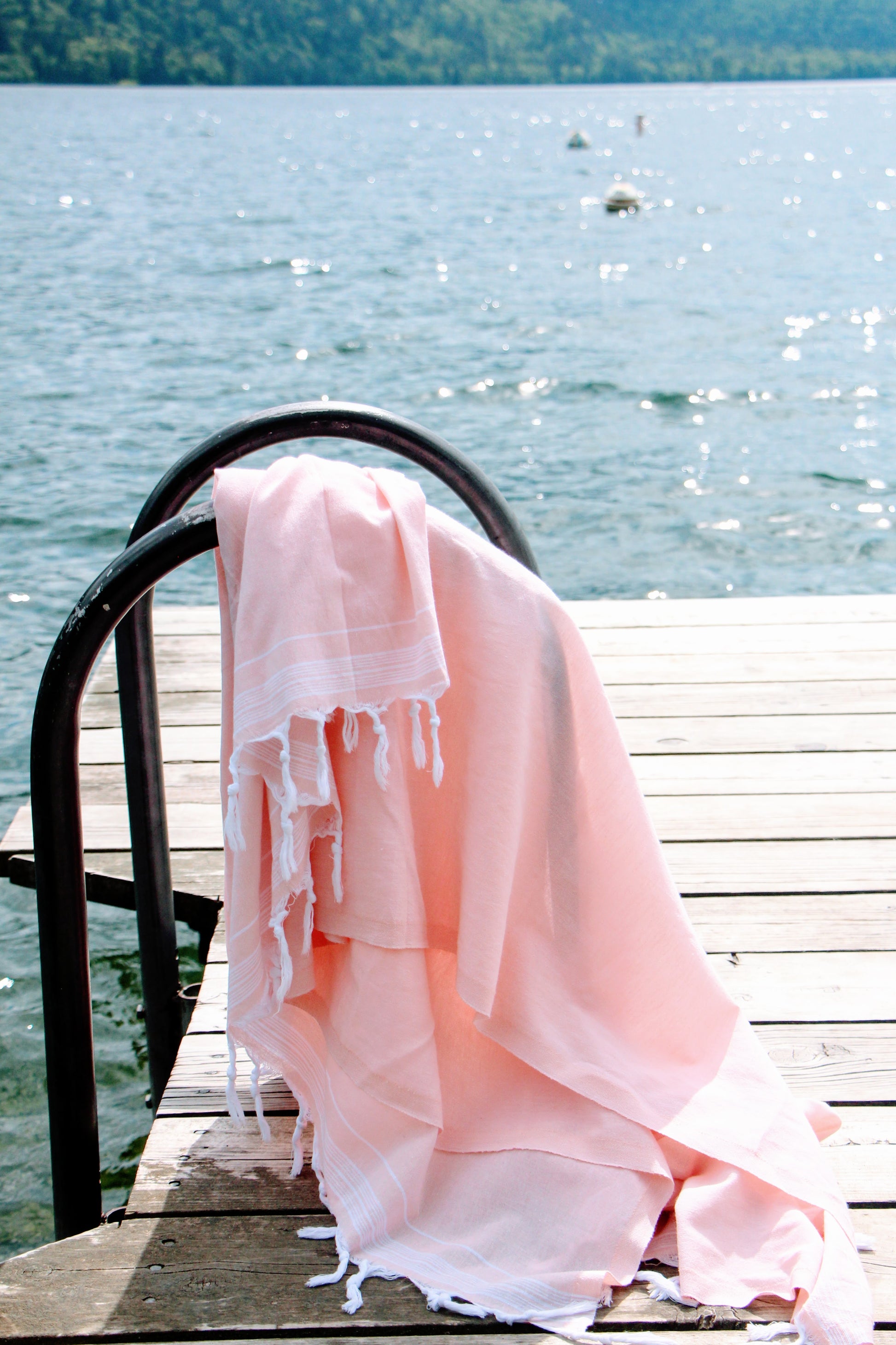 Soft Pink Beach Blanket | XL Sized | Turkish Towel Canada | The Artisans Loft Canada