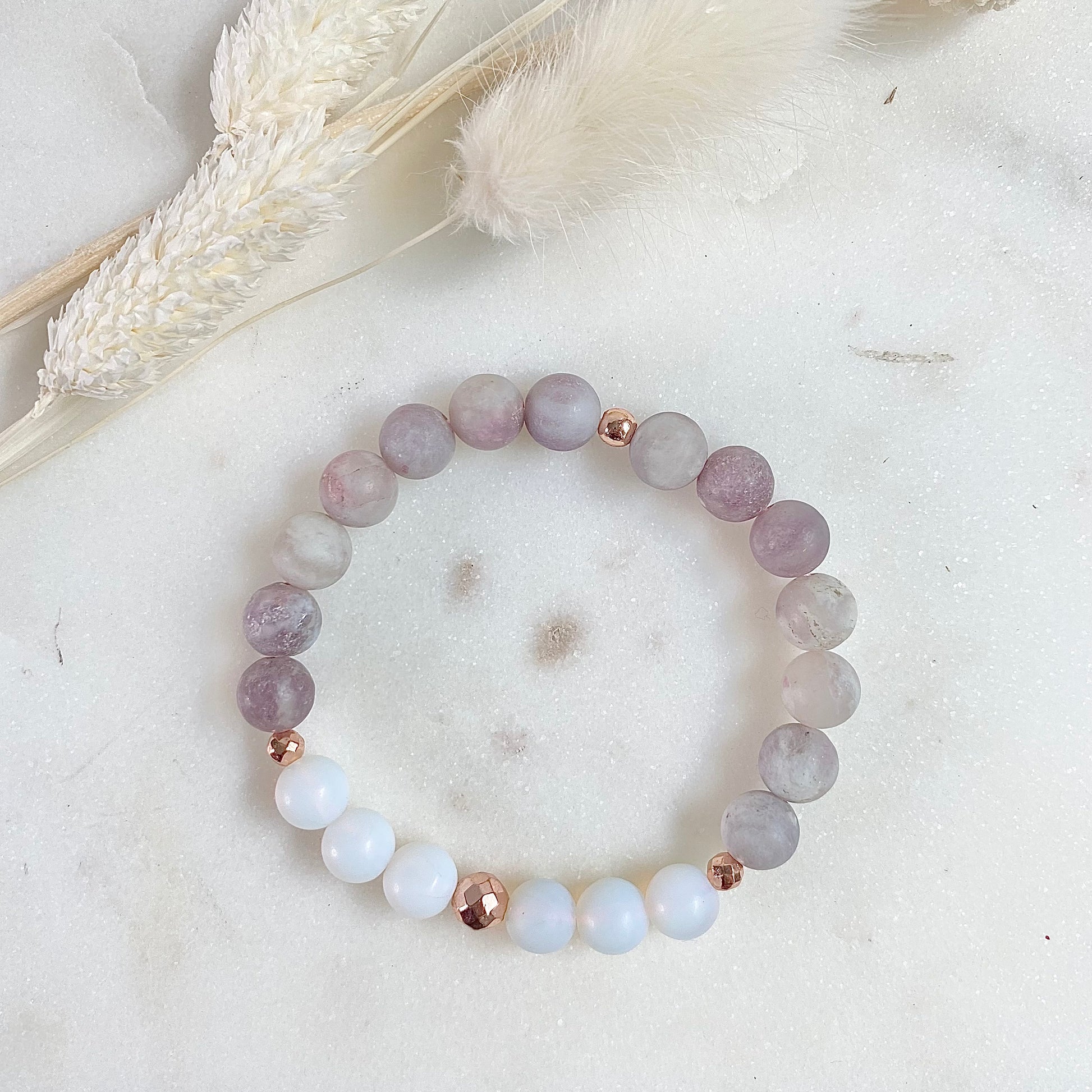 Lilac Amethyst Gemstone Bracelet | Rose Gold | The Artisans Loft Canada
