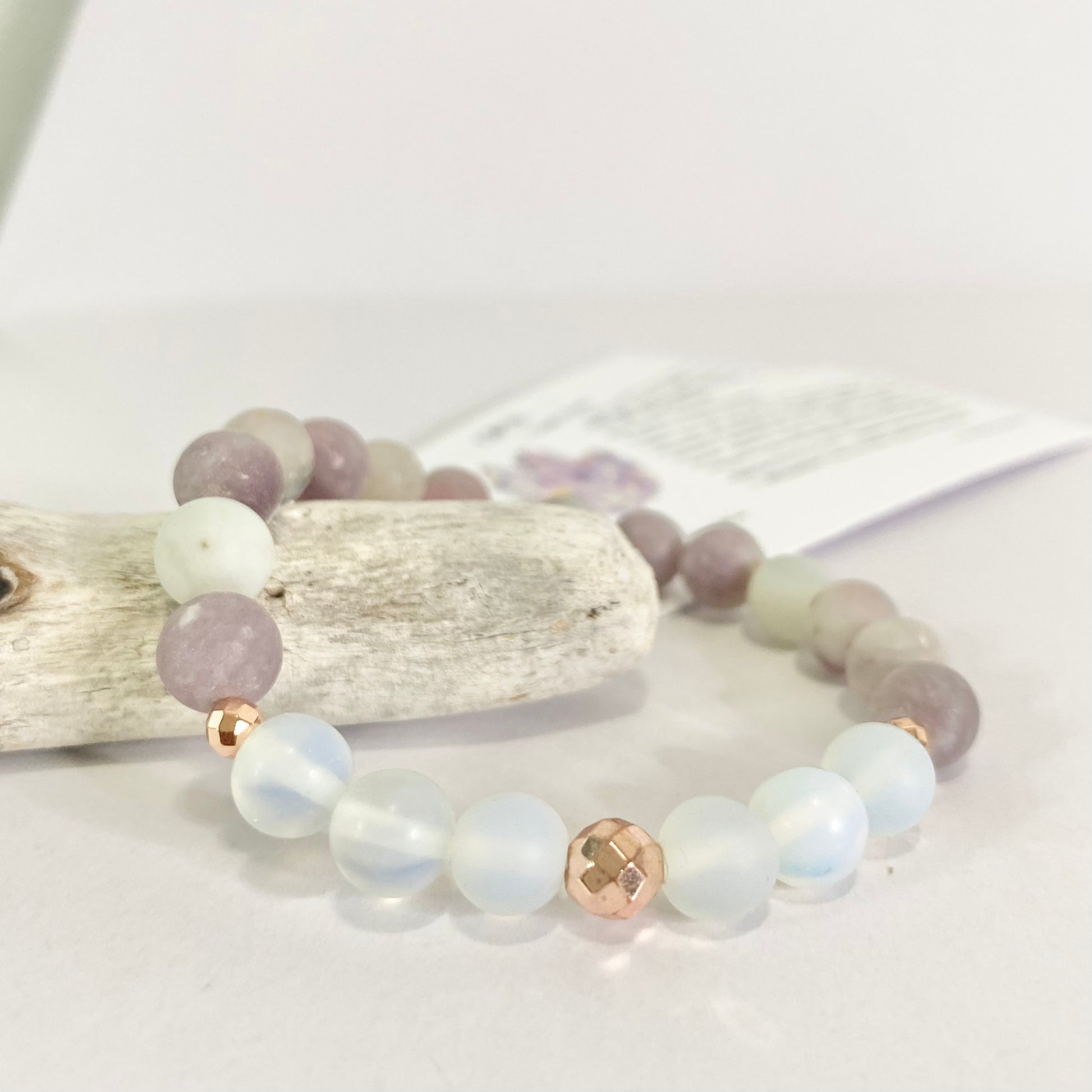 Lilac Amethyst and Opal | Gemstone Bracelet | The Artisans Loft Canada 