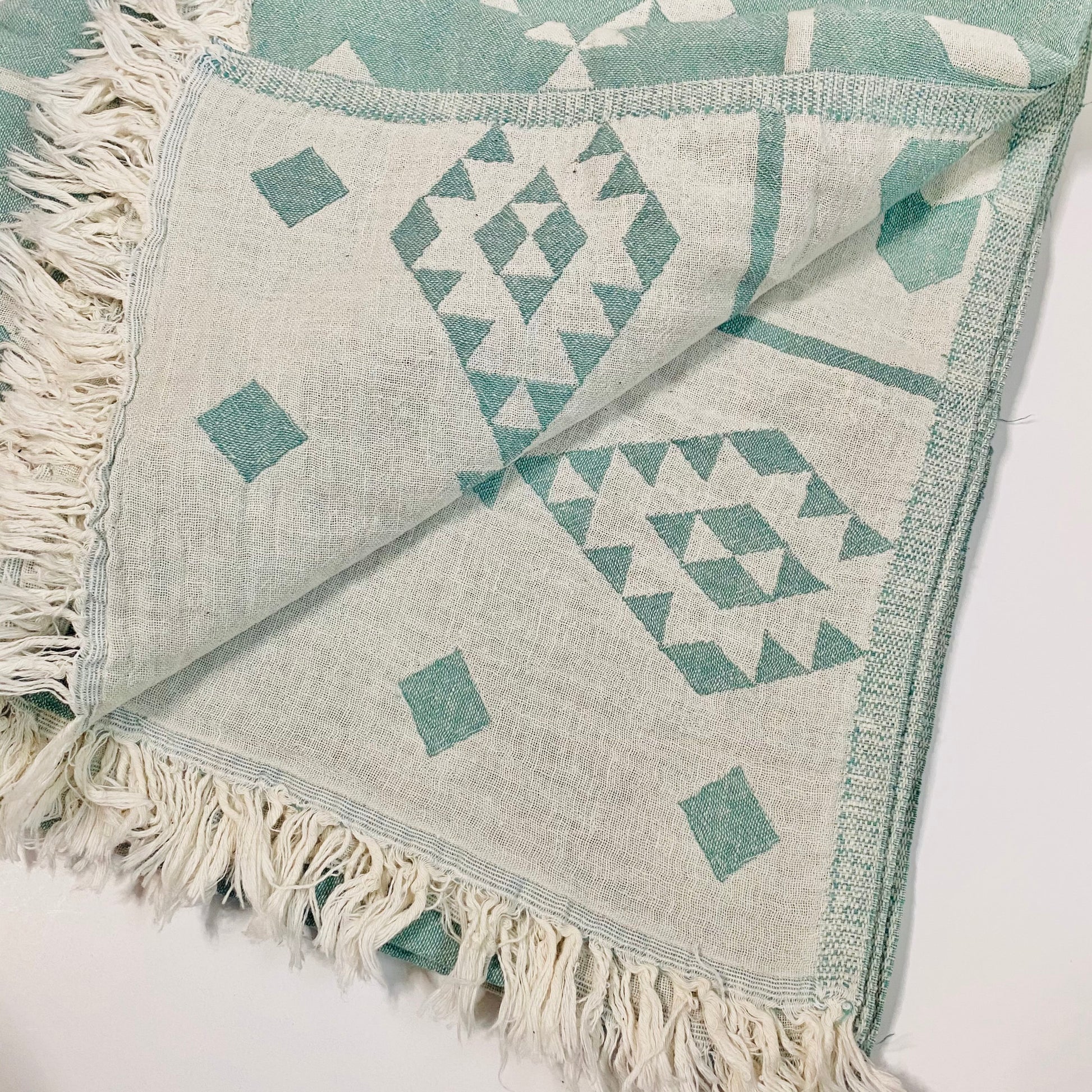 Sage Green Boho Turkish Towel | The Artisans Loft Canada